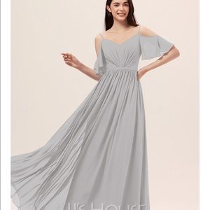 JJ House Silver Chiffon Dress